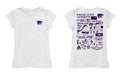 Kansas State Wildcats KSU K-State Hand Sketched Vive La Fete Impressions Artwork White Girls Cotton Short Sleeve Tee - Vive La Fête - Online Apparel Store