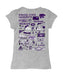Kansas State Wildcats KSU K-State Hand Sketched Vive La Fete Impressions Artwork Grey Girls Cotton Short Sleeve Tee - Vive La Fête - Online Apparel Store