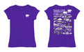 Kansas State Wildcats KSU K-State Hand Sketched Vive La Fete Impressions Artwork Purple Girls Cotton Short Sleeve Tee - Vive La Fête - Online Apparel Store