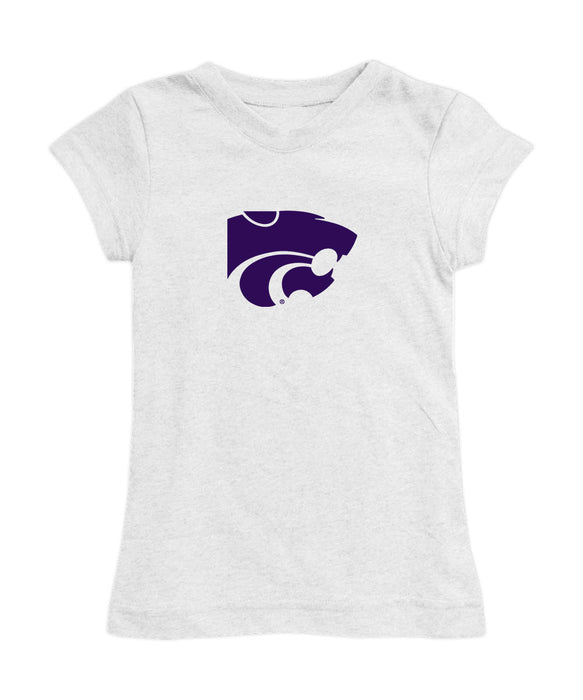 Kansas State Wildcats Girl´s Fitted Cotton T-shirt White