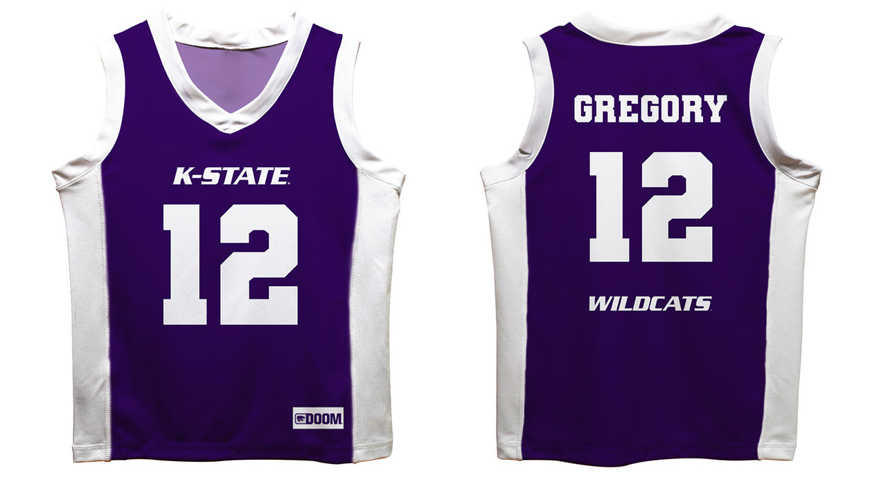Kansas State University Wildcats K-State Vive La Fete Gabby Gregory Game Day Purple Boys Basketball Jersey - Vive La Fête - Online Apparel Store