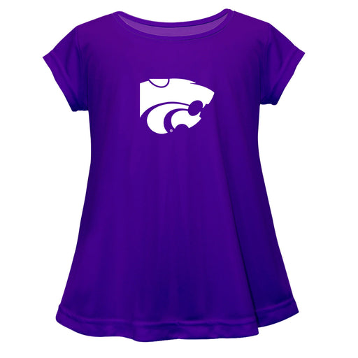 Kansas State Wildcats Short Sleeve Youth Cotton Top Purple
