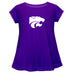Kansas State Wildcats Short Sleeve Youth Cotton Top Purple