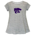 Kansas State Wildcats Short Sleeve Youth Cotton Top Grey