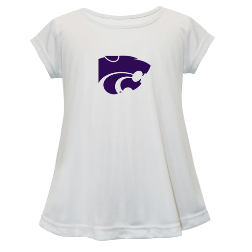 Kansas State Wildcats Short Sleeve Youth Cotton Top White