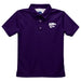 Kansas State University Wildcats K-State Embroidered Purple Short Sleeve Polo Box Shirt