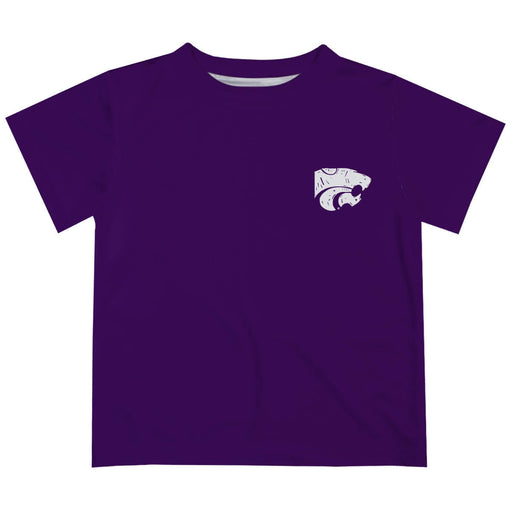 Kansas State University Wildcats K-State Hand Sketched Vive La Fete Impressions Artwork Boys Purple Short Sleeve Tee Shi