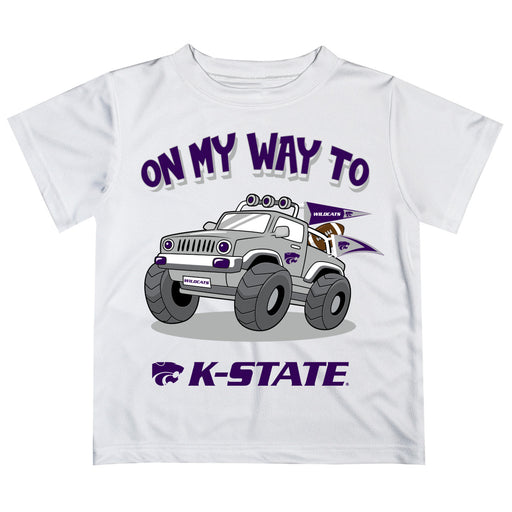 Kansas State University Wildcats K-State Vive La Fete Monster Truck Boys Game Day White Short Sleeve Tee