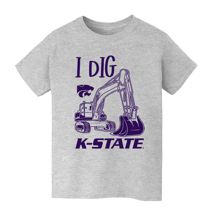 Kansas State University Wildcats K-State Vive La Fete Excavator Heather Grey Cotton Short Sleeve Tee