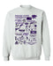 Kansas State Wildcats KSU K-State Hand Sketched Vive La Fete Impressions White Cotton Crewneck Sweatshirt for Women