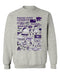 Kansas State Wildcats KSU K-State Hand Sketched Vive La Fete Impressions Grey Cotton Crewneck Sweatshirt for Women