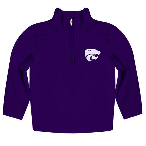 Kansas State Wildcats KSU K-State Vive La Fete Logo and Mascot Name Womens Purple Quarter Zip Pullover