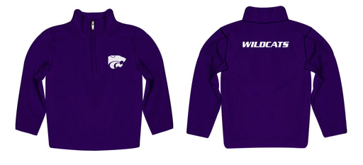 Kansas State Wildcats KSU K-State Vive La Fete Logo and Mascot Name Womens Purple Quarter Zip Pullover - Vive La Fête - Online Apparel Store