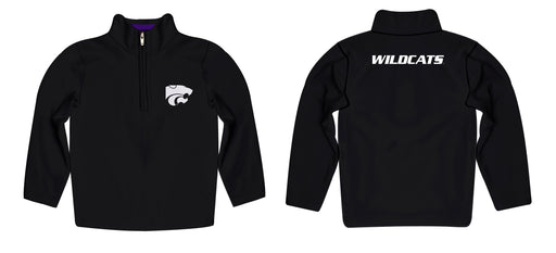 Kansas State Wildcats Vive La Fete Logo and Mascot Name Womens Black Quarter Zip Pullover - Vive La Fête - Online Apparel Store