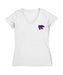 Kansas State Wildcats KSU K-State Hand Sketched Vive La Fete Impressions Artwork White Women Cotton V-Neck Tshirt