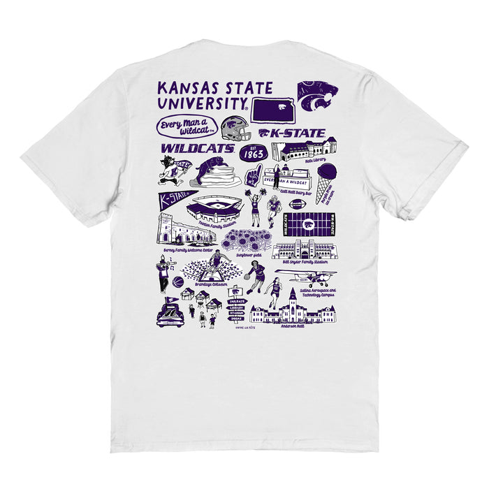 Kansas State Wildcats KSU K-State Vive La Fete Impressions Artwork  Womens Cotton Tshirt - Vive La Fête - Online Apparel Store