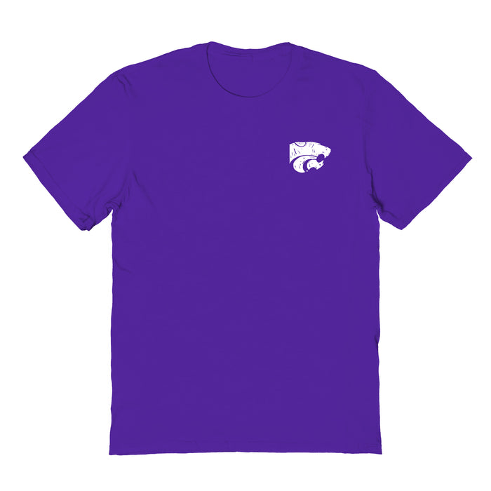 Kansas State Wildcats KSU K-State Vive La Fete Impressions Artwork Purple Womens Cotton Tshirt