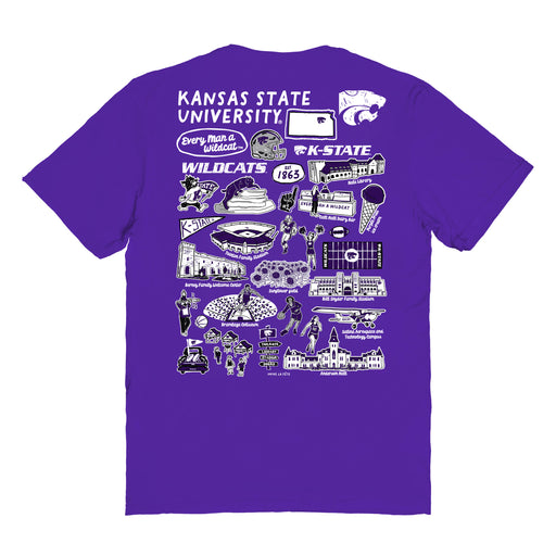Kansas State Wildcats KSU K-State Vive La Fete Impressions Artwork  Womens Cotton Tshirt - Vive La Fête - Online Apparel Store