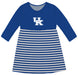 Kentucky Wildcats Vive La Fete Girls Game Day Long Sleeve Royal Stripe on Skirt - Vive La Fête - Online Apparel Store