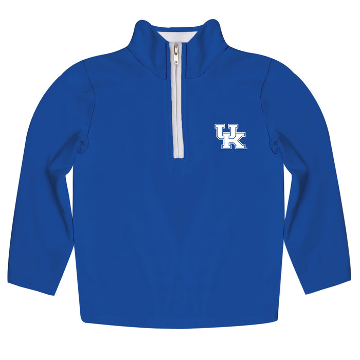 Kentucky Wildcats Hand Sketched Vive La Fete Impressions Artwork  Blue Quarter Zip Pullover V1