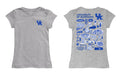 Kentucky Wildcats Hand Sketched Vive La Fete Impressions Artwork Grey Girls Cotton Short Sleeve Tee - Vive La Fête - Online Apparel Store