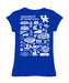 Kentucky Wildcats Hand Sketched Vive La Fete Impressions Artwork Blue Girls Cotton Short Sleeve Tee - Vive La Fête - Online Apparel Store