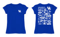 Kentucky Wildcats Hand Sketched Vive La Fete Impressions Artwork Blue Girls Cotton Short Sleeve Tee - Vive La Fête - Online Apparel Store