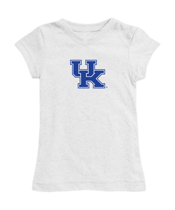 Kentucky Wildcats Girl´s Fitted Cotton T-shirt White