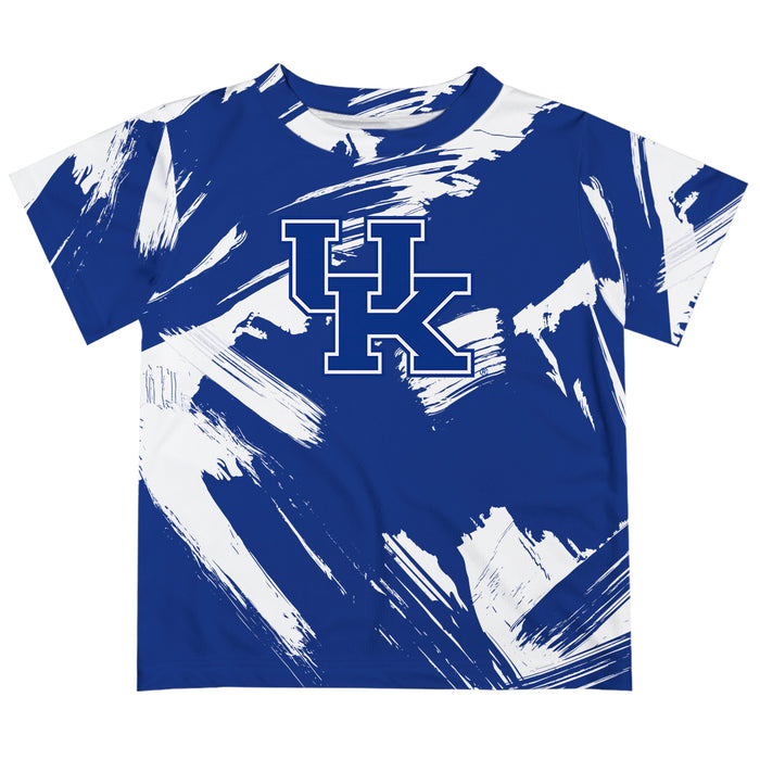 Kentucky Wildcats Vive La Fete Boys Game Day Royal Short Sleeve Tee Paint Brush