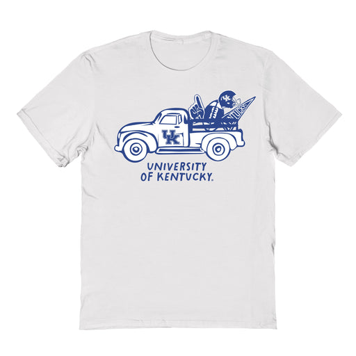 Kentucky Wildcats Hand Sketched Vive La Fete Impressions Truck Kids White Cotton T-shirt