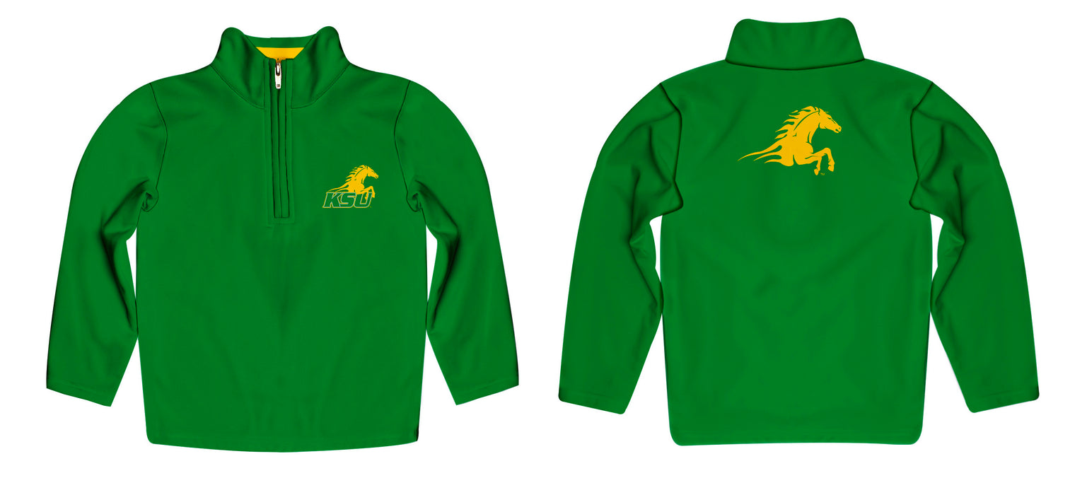Kentucky State Thorobreds Vive La Fete Game Day Solid Green Quarter Zip Pullover Sleeves - Vive La Fête - Online Apparel Store