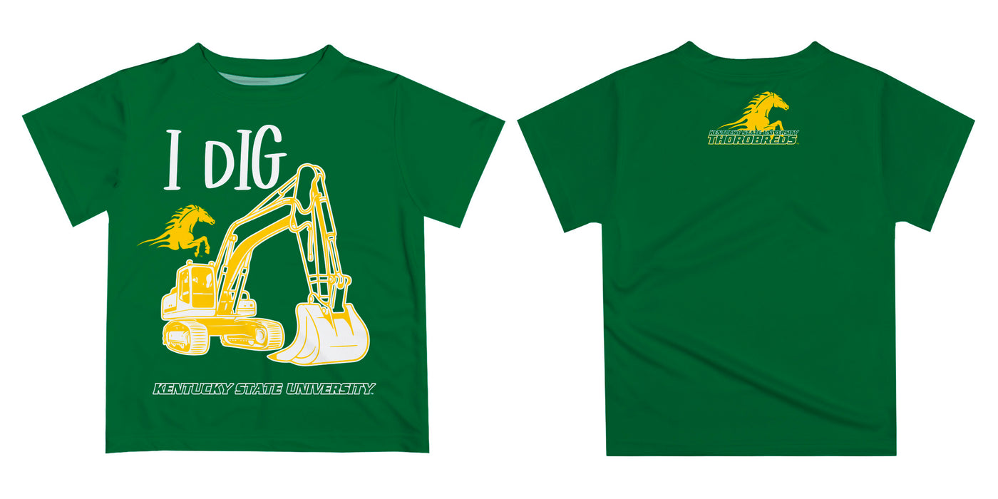Kentucky State Thorobreds Vive La Fete Excavator Boys Game Day Green Short Sleeve Tee - Vive La Fête - Online Apparel Store