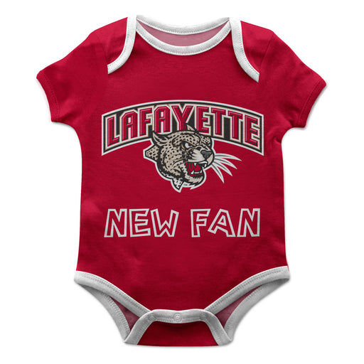 Lafayette Leopards Vive La Fete Infant Game Day Maroon Short Sleeve Onesie New Fan Logo and Mascot Bodysuit