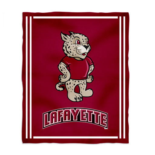 Lafayette Leopards Vive La Fete Kids Game Day Maroon Plush Soft Minky Blanket 36 x 48 Mascot