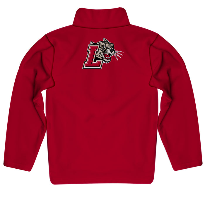 Lafayette Leopards Vive La Fete Game Day Solid Maroon Quarter Zip Pullover Sleeves - Vive La Fête - Online Apparel Store