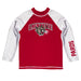 Lafayette Leopards Vive La Fete Logo Red Long Sleeve Raglan Rashguard