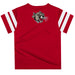 Lafayette Leopards Vive La Fete Boys Game Day Maroon Short Sleeve Tee with Stripes on Sleeves - Vive La Fête - Online Apparel Store