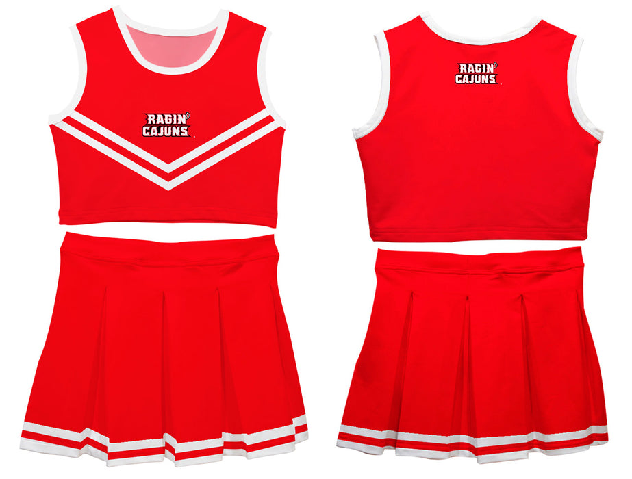 Louisiana at Lafayette Cajuns Vive La Fete Game Day Red Sleeveless Cheerleader Set - Vive La Fête - Online Apparel Store