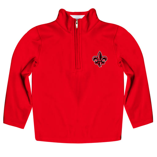 Louisiana at Lafayette Cajuns Vive La Fete Game Day Solid Red (Vermilion) Quarter Zip Pullover Sleeves