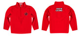 Louisiana at Lafayette Cajuns Vive La Fete Game Day Solid Red (Vermilion) Quarter Zip Pullover Sleeves - Vive La Fête - Online Apparel Store