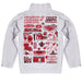 Louisiana at Lafayette Cajuns Hand Sketched Vive La Fete Impressions Artwork White Boys Quarter Zip Pullover V1 - Vive La Fête - Online Apparel Store