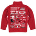 Louisiana at Lafayette Cajuns Hand Sketched Vive La Fete Impressions Artwork Red (Vermilion) Boys Quarter Zip Pullover V1 - Vive La Fête - Online Apparel Store
