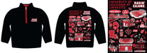 Louisiana at Lafayette Cajuns Hand Sketched Vive La Fete Impressions Artwork  Black Boys Quarter Zip Pullover V1 - Vive La Fête - Online Apparel Store