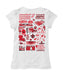 Louisiana at Lafayette Cajuns Hand Sketched Vive La Fete Impressions Artwork White Girls Cotton Short Sleeve Tee - Vive La Fête - Online Apparel Store