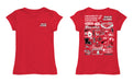 Louisiana at Lafayette Cajuns Hand Sketched Vive La Fete Impressions Artwork Red Girls Cotton Short Sleeve Tee - Vive La Fête - Online Apparel Store