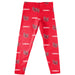 Lamar Cardinals Vive La Fete Girls Game Day All Over Two Logos Elastic Waist Classic Play Red Leggings Tights