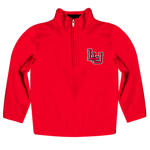 Lamar Cardinals Vive La Fete Game Day Solid Red Quarter Zip Pullover Sleeves