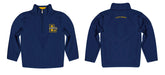 La Salle University Explorers Vive La Fete Logo and Mascot Name Womens Blue Quarter Zip Pullover - Vive La Fête - Online Apparel Store
