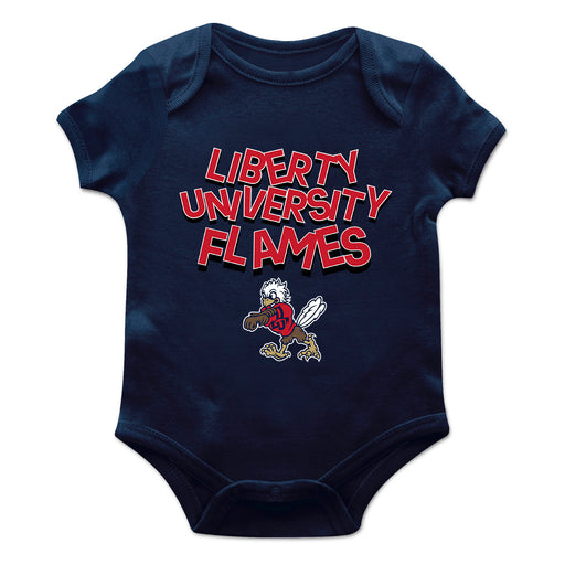 Liberty Flames Vive La Fete Infant Game Day Navy Short Sleeve Bodysuit