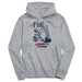 Liberty Flames Excavator Heather Grey Cotton Youth Hoodie